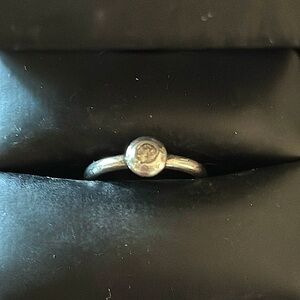 James Avery Remembrance Birthstone Ring size 7 lab created white sapphire(April)